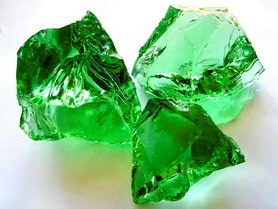 glass rocks-glass chunks light-green